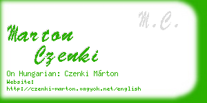 marton czenki business card